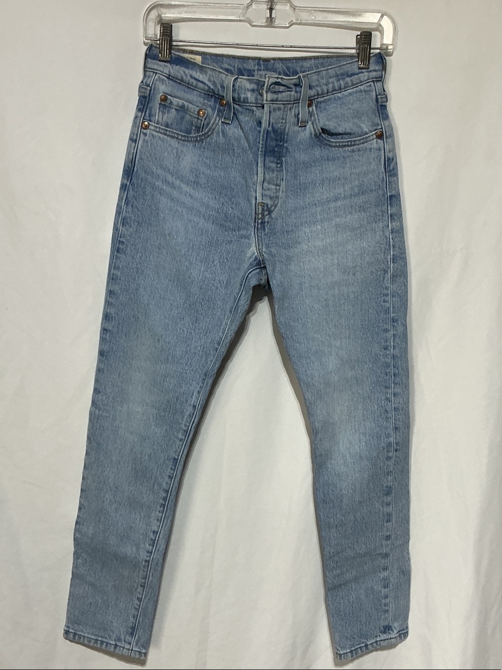 Levi's 501 S Skinny Women’s Button Front Mid Rise Jeans Sz 26